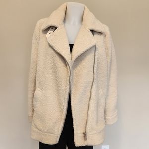 Sherpa oversized moto coat